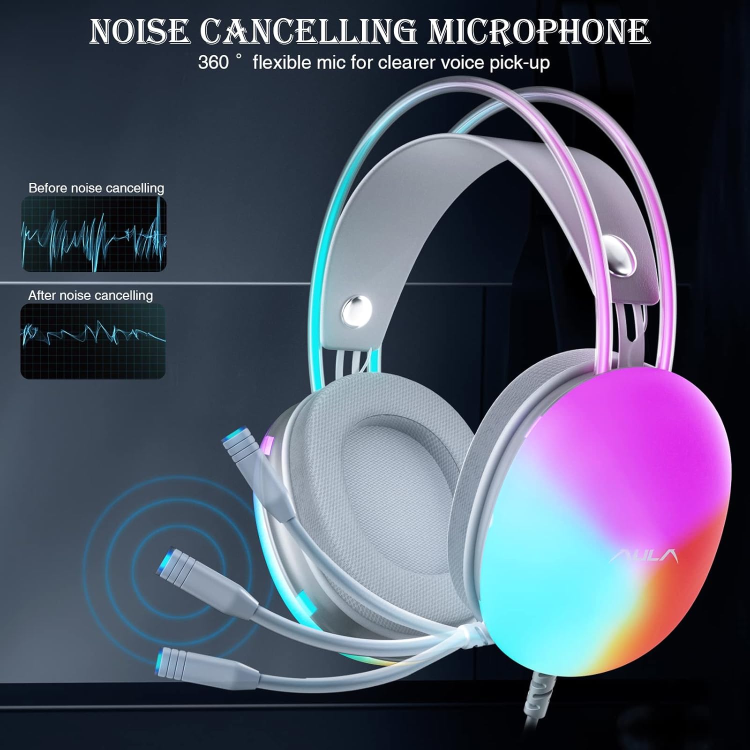 AULA S605 GREEN GAMING HEADSET