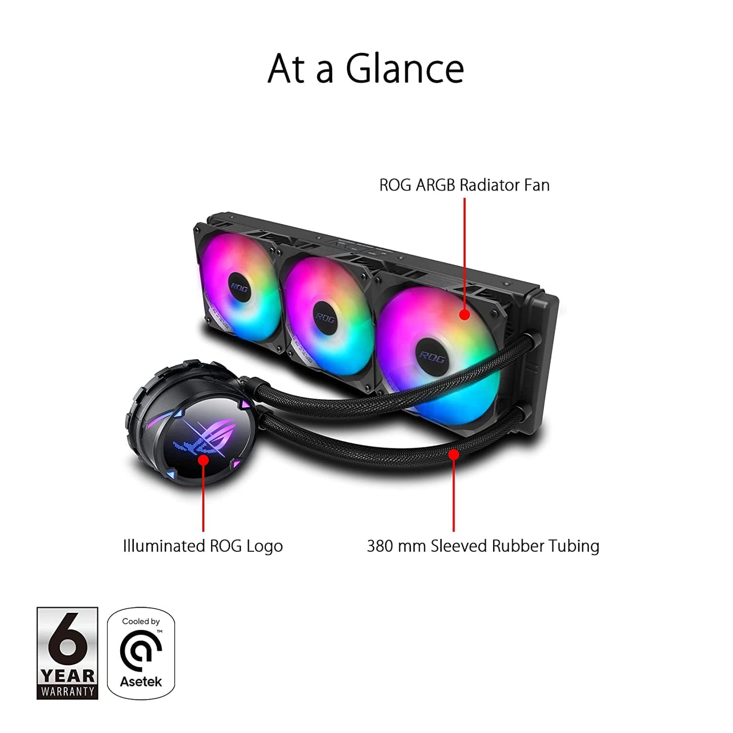 ASUS ROG Strix LC II 360 ARGB 360mm CPU Liquid Cooler (Black)