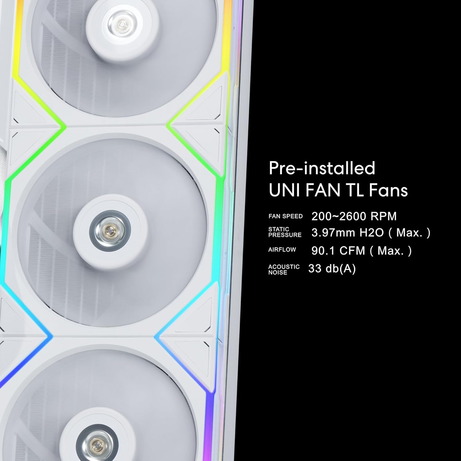 LIAN LI HYDROSHIFT LCD 360TL LIQUID CPU COOLER - WHITE