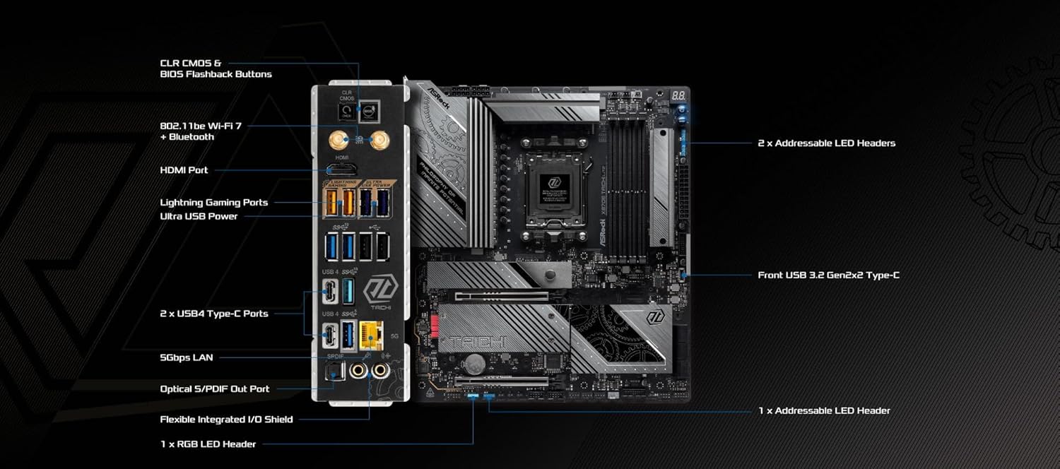 ASROCK X870E TAICHI LITE MOTHERBOARD