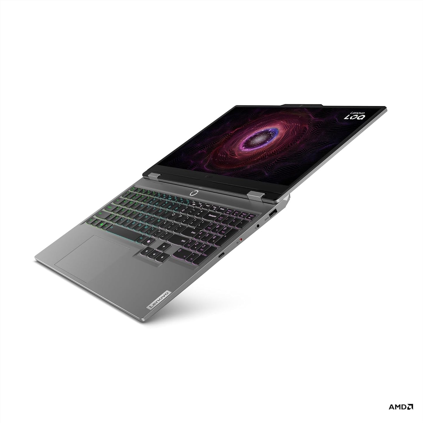 LENOVO LOQ 2024 AMD RYZEN 7 8845HS | NVIDIA RTX 4060 8GB (16GB RAM/1TB SSD/15.6 INCH (39.6CM)/WINDOWS 11/OFFICE HOME 2024/100% SRGB/3 MON. GAME PASS/GREY/2.4KG), 83DX00CTIN GAMING LAPTOP