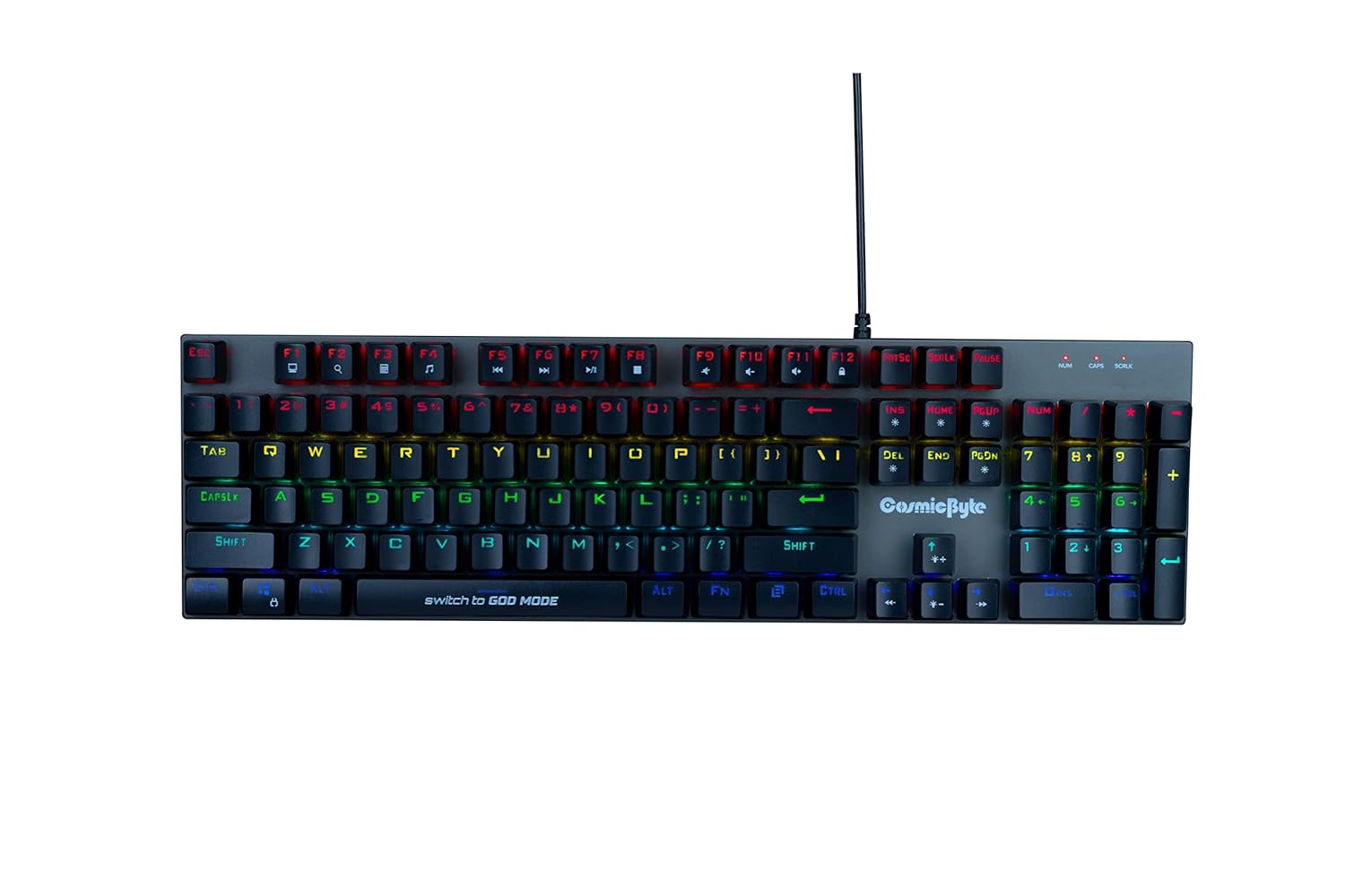 COSMIC BYTE CB-GK-28 VANTH (BLACK/GREY) GAMING KEYBOARD RED SWITCH