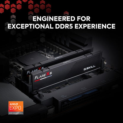 GSKILL FLARE X5 64GB (32GBX2) 6000MHZ CL30 DDR5 RAM F5-6000J3040G32GX2-FX5