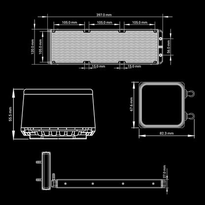 ANT ESPORTS ICE GLOW 360MM AIO LIQUID COOLER ARGB WHITE