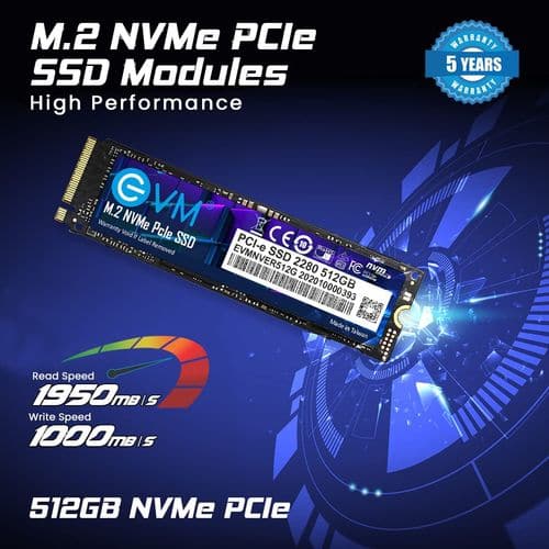 EVM 512GB M.2 NVMe Gen3 Internal Solid State Drive (SSD)