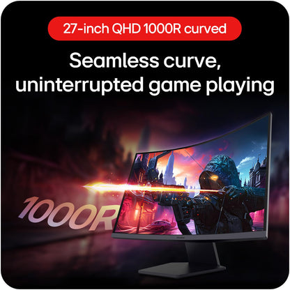 LG ULTRAGEAR 27GS60QC-B 27 INCH CURVED GAMING MONITOR