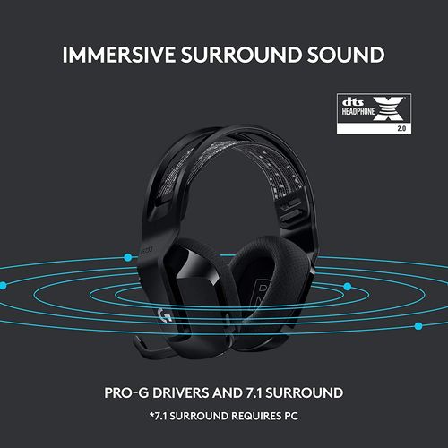 LOGITECH G733 Lightspeed Wireless+USB RGB 7.1 Surround Gaming Headphone ( Black ) ( PS4 / Mac OS )