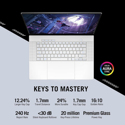 ASUS ROG ZEPHYRUS G16, GAMING LAPTOP, INTEL CORE ULTRA 9 185H, RTX 4080 GRPH (32GB/1TB/40.64 CMS (16) 2.5K/WIN 11 HOME) GU605MZ-CO931WS