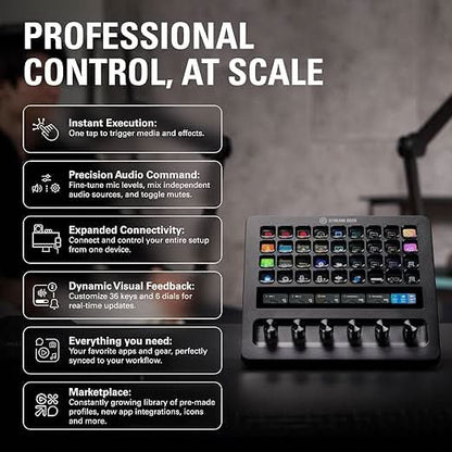 Elgato Stream Deck + XL – Customizable Control Platform with Macro Keys for PC and Mac