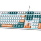 AULA F2088PRO WHITE ORANGE BLUE MECHANICAL GAMING KEYBOARD
