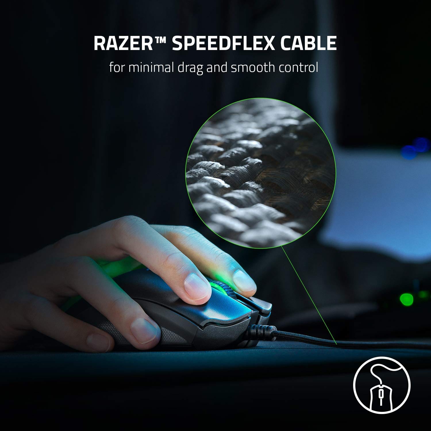 RAZER DeathAdder V2 Wired Ergonomic Gaming Mouse ( RZ01-03210100-R3M1 ) ( 20000DPI / 8 Macro Button ) ( Black )