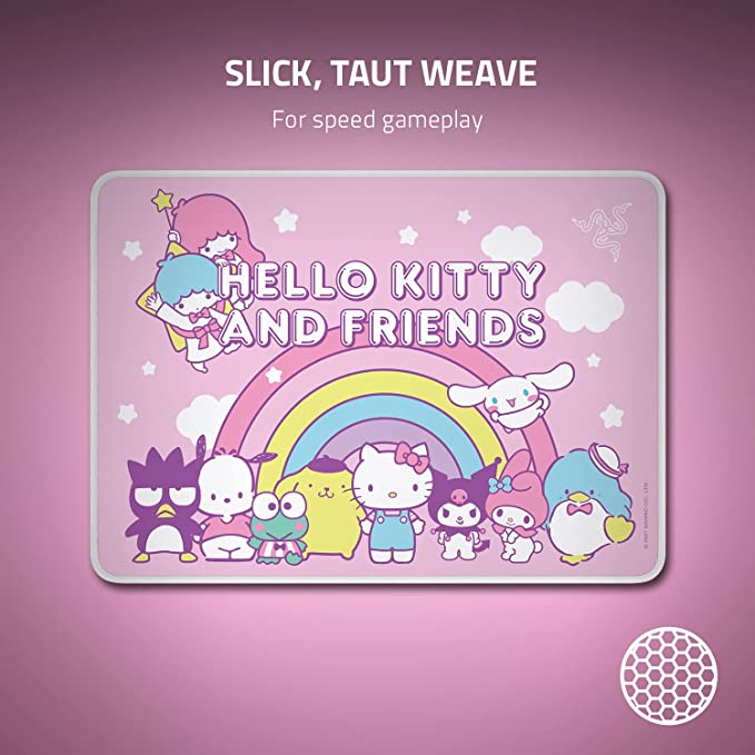 RAZER DeathAdder Essential Mouse Plus Goliathus Medium Wired Ergonomic Gaming Mouse ( RZ83-03850100-B3M1 ) ( 6400DPI / 5 Macro Button ) ( Hello Kitty And Friend Edition )