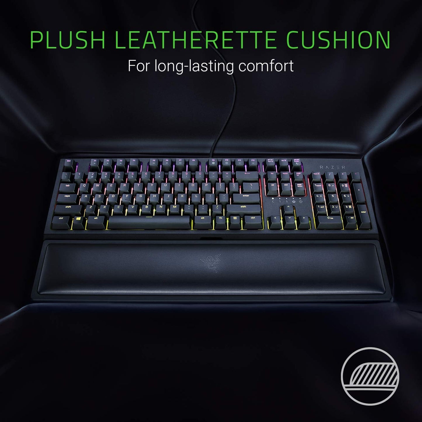 RAZER ERGONOMIC WRIST RESTFORFULL-SIZED KEYBOARDS RC21-01470200-R3M1