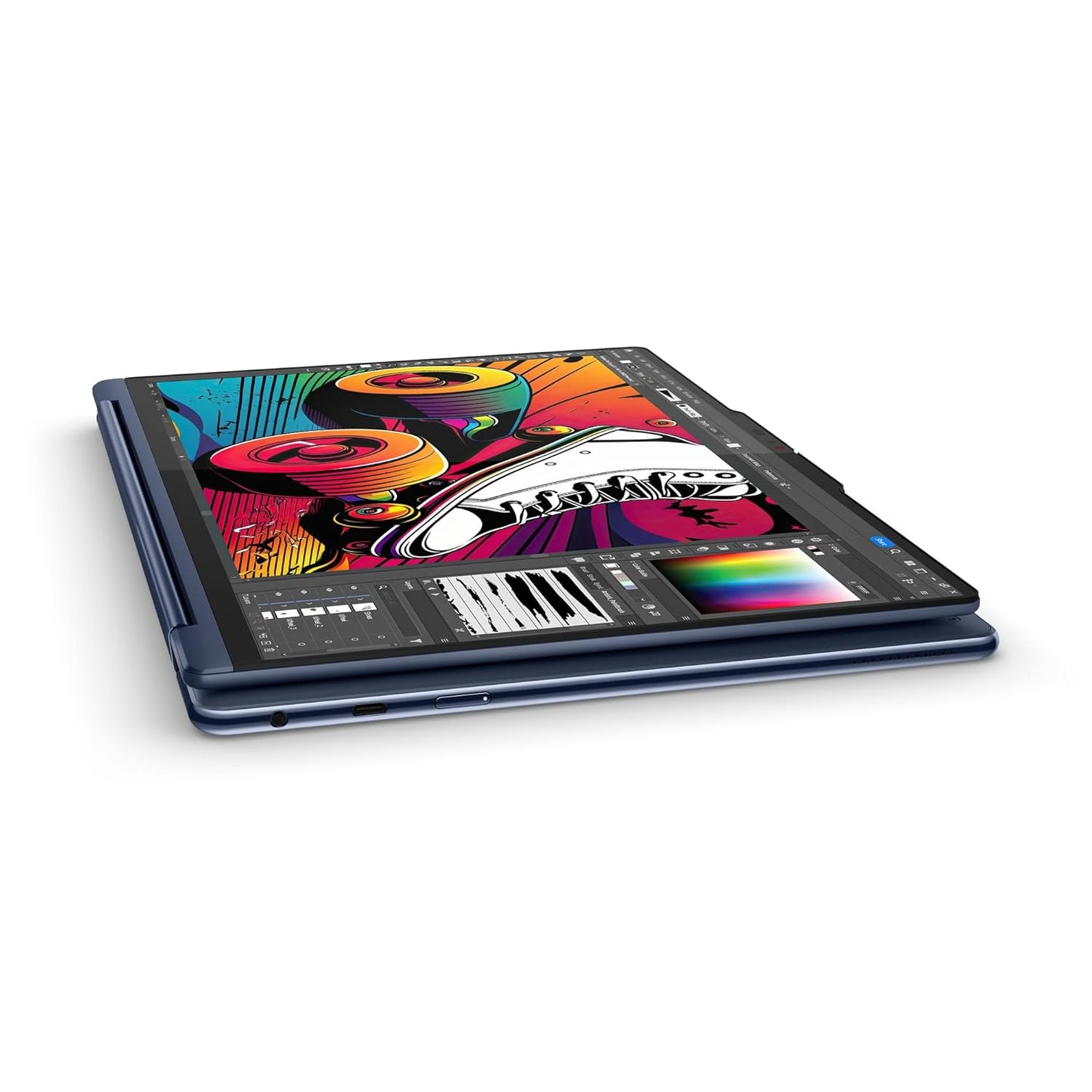 LENOVO YOGA 9 INTEL EVO CORE ULTRA 7 155H BUILT-IN AI 14 INCH(35.5CM) 2.8K OLED 400NITS 2-IN-1 LAPTOP (32GB/1TB SSD/WIN 11/OFFICE 21/DIGITAL PEN/5.0MP+IR CAMERA/3 MON. GAME PASS/BLUE/1.5KG), 83AC001LIN
