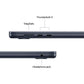 Apple 15-inch MacBook Air M5 chip with 10 core CPU and 10 core GPU, 24GB, 1TB SSD - Midnight