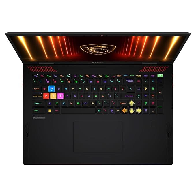 MSI Raider 18 Max HX A2WJ Intel Core Ultra 9 processor 290HX Plus, 64GB DDR5 Ram, 2TB SSD, 18 Inch, 16:10 UHD+ (3840x2400), MiniLED, IPS-Level panel, NVIDIA GeForce RTX 5090 Laptop GPU, GDDR7 24GB, Win 11 Home, 2 Yrs Warranty, Core Black