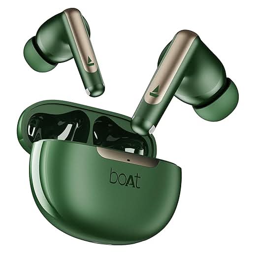Boat Airdopes 141 Elite ANC TWS Ear Buds Wireless Earphones with mic (Green)