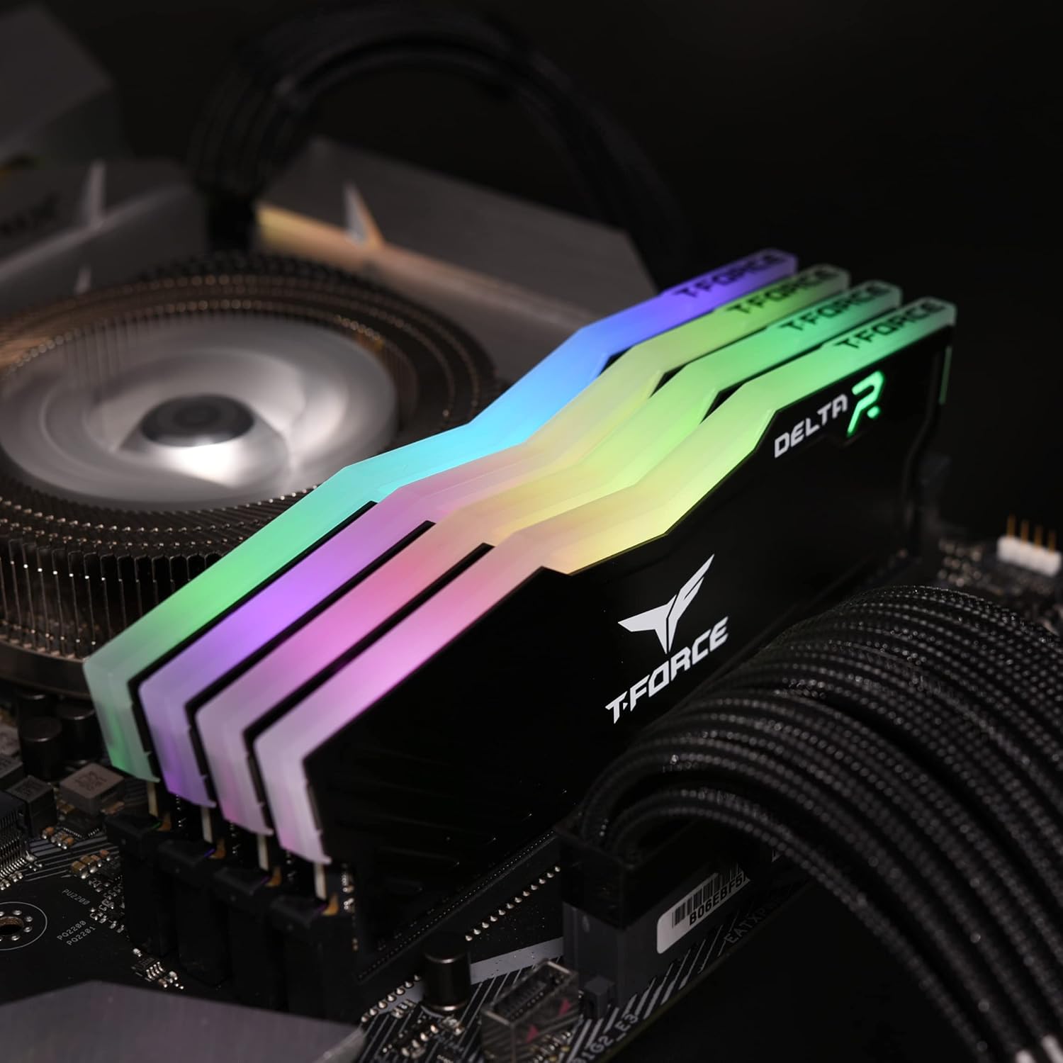 TEAMGROUP T-FORCE DELTA RGB 32GB (16GBX2) DDR4 3200MHZ DESKTOP RAM (BLACK)