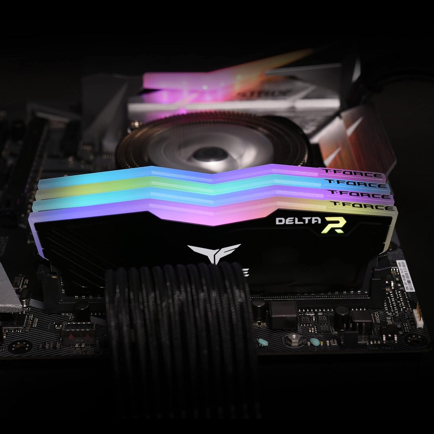 TEAMGROUP T-FORCE DELTA RGB 32GB (16GBX2) DDR4 3200MHZ DESKTOP RAM (BLACK)