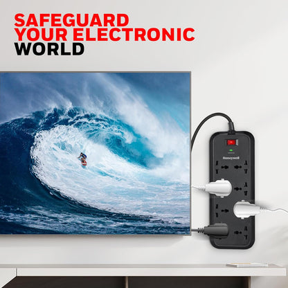 HONEYWELL SURGE PROTECTOR, 8 UNIVERSAL SOCKETS