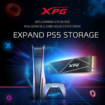 ADATA XPG GAMMIX S70B BLADE M.2 NVME 2TB PCIE GEN4 2280 SSD AGAMMIXS70B-2T-CS