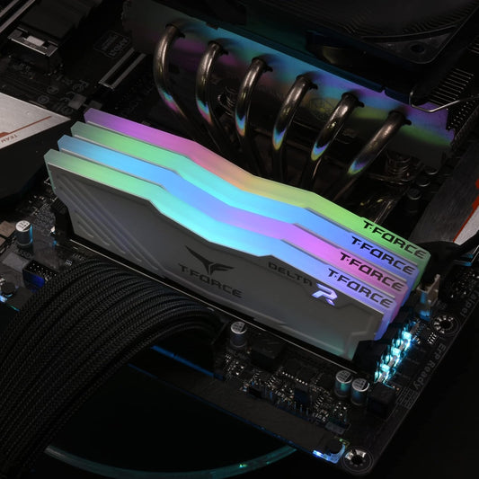 TEAMGROUP T-FORCE DELTA RGB 16GB (8GBX2) DDR4 3600MHZ DESKTOP RAM (WHITE)