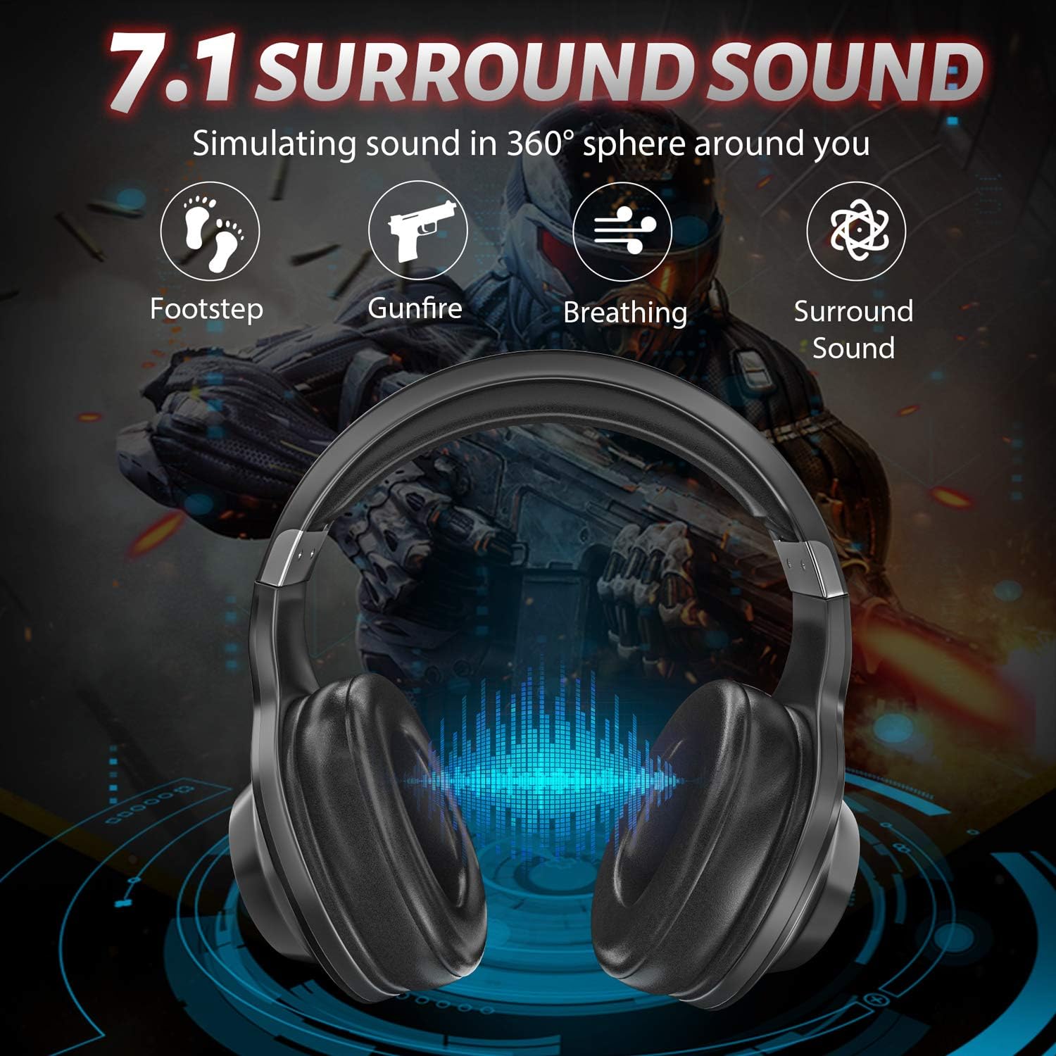 EDIFIER G2 II GAMING HEADSET, SURROUND STEREO SOUND WIRED HEADPHONES BLACK