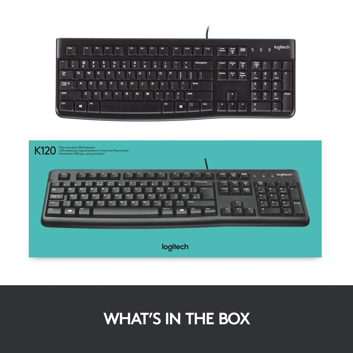 LOGITECH PLUG AND PLAY USB KEYBOARD K120