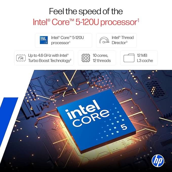 HP 15, Intel Core 5-120U(16GB DDR4, 512GB SSD) FHD, Anti-Glare, Micro-Edge, 15.6''/39.6cm, Win11, M365 Basic(1yr), Office Home24, Silver,1.59kg, FD0682TU, FHD Camera w/Privacy Shutter, Backlit Laptop