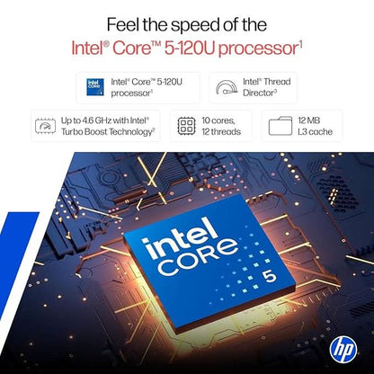 HP 15, Intel Core 5-120U(16GB DDR4, 512GB SSD) FHD, Anti-Glare, Micro-Edge, 15.6''/39.6cm, Win11, M365 Basic(1yr), Office Home24, Silver,1.59kg, FD0682TU, FHD Camera w/Privacy Shutter, Backlit Laptop