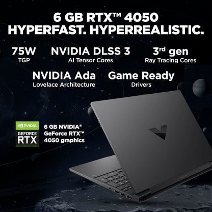HP VICTUS 15 FA2701TX [CI5-13420H/16GB/512GB SSD/WIN11 HOME+MSO/15.6"/6GB-RTX4050 GRAPHICS/1 YEAR(S)/BLACK]
