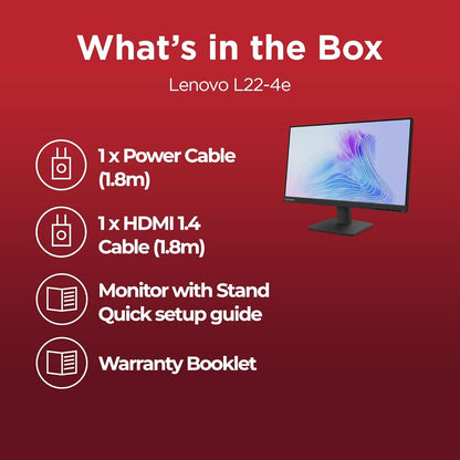 Lenovo L22-4e 21.5inch FHD IPS 100Hz Ultraslim Monitor