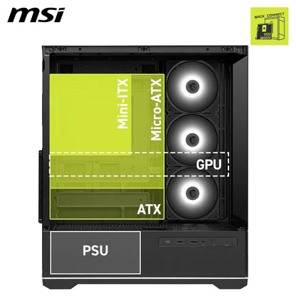 MSI MAG PANO 110R PZ MID TOWER GAMING PC CASE BLACK