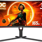 AOC 34 VA Curved, 1000 R, WQHD 3440 x 1440, 165 Hz, 1 ms, 300 cd/m². HDMI 2.0 x 2, DP 1.4 x 2. USB 3.2 x 4, NTSC 97% / sRGB 119% SPEAKER with Hight Adjustable Stand