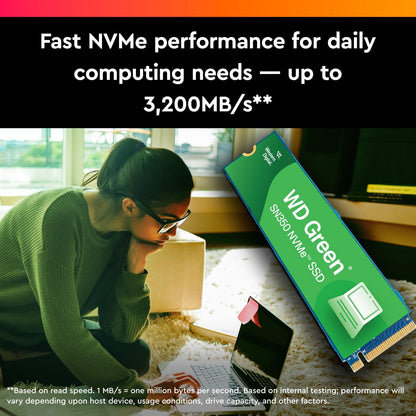 WESTERN DIGITAL GREEN SATA 2TB, (WDS200T2G0A)