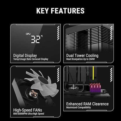 Ant Esports V8 Digital CPU Air Cooler