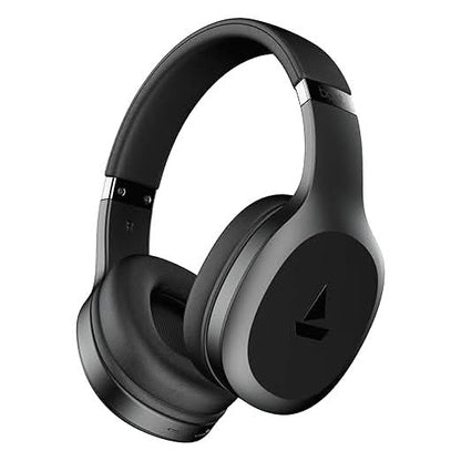 Boat Rockerz 412 40Ms Low Latency, Bluetooth Wireless Over Ear Headphone with Mic (Active Black)