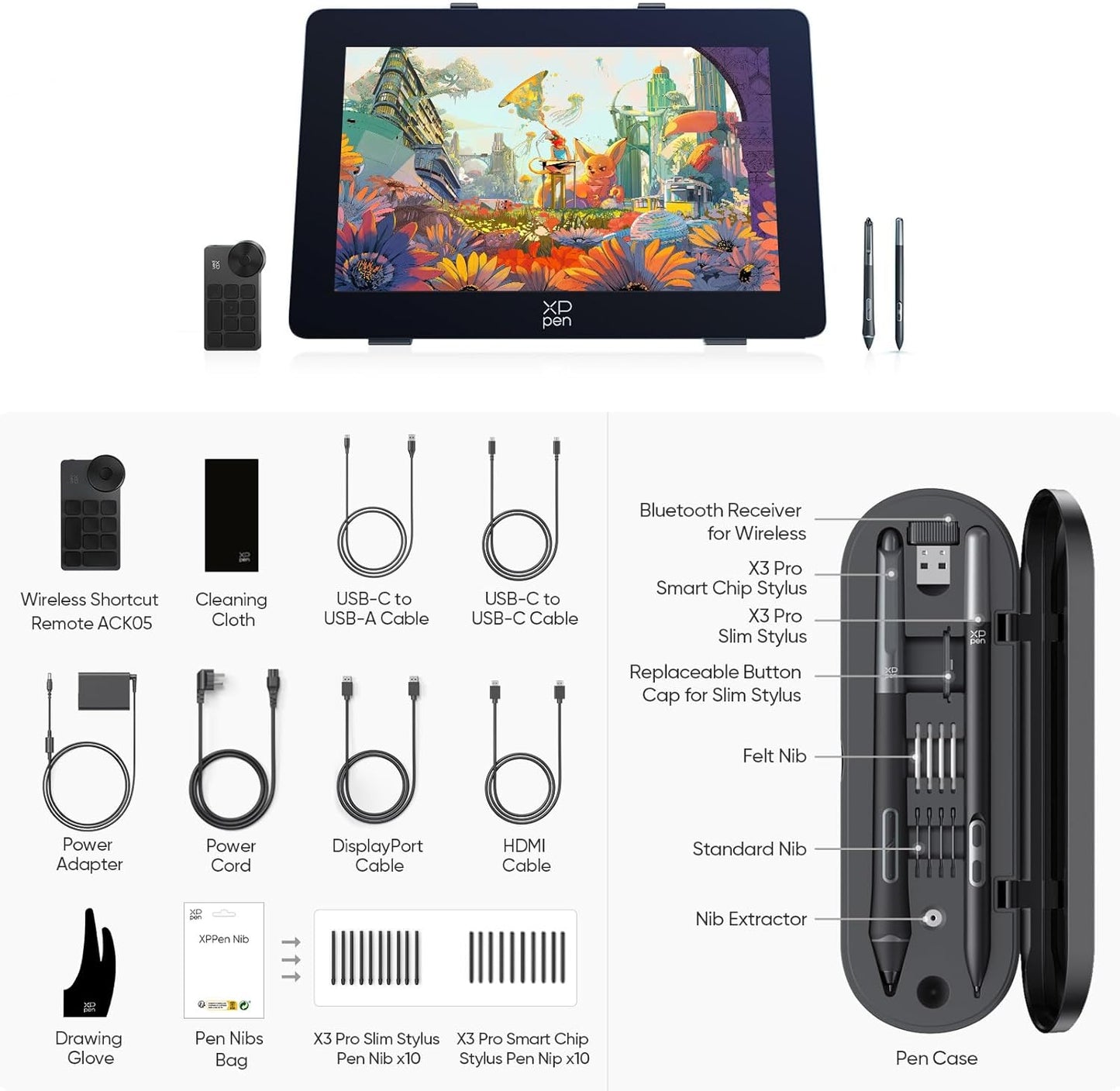 XP PEN ARTIST PRO 24 2ND GEN (MD240UH) 4K FULL-LAMINATED SCREEN