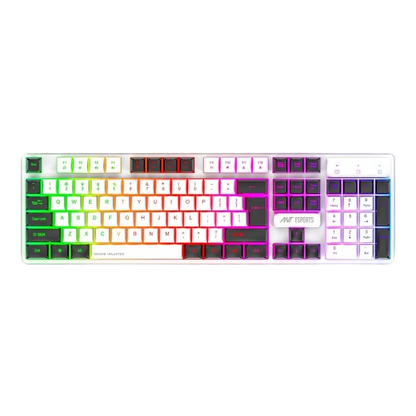 ANT ESPORTS MK1700 PRO BACKLIT GAMING KEYBOARD - WHITE / BLACK (R-41183733)