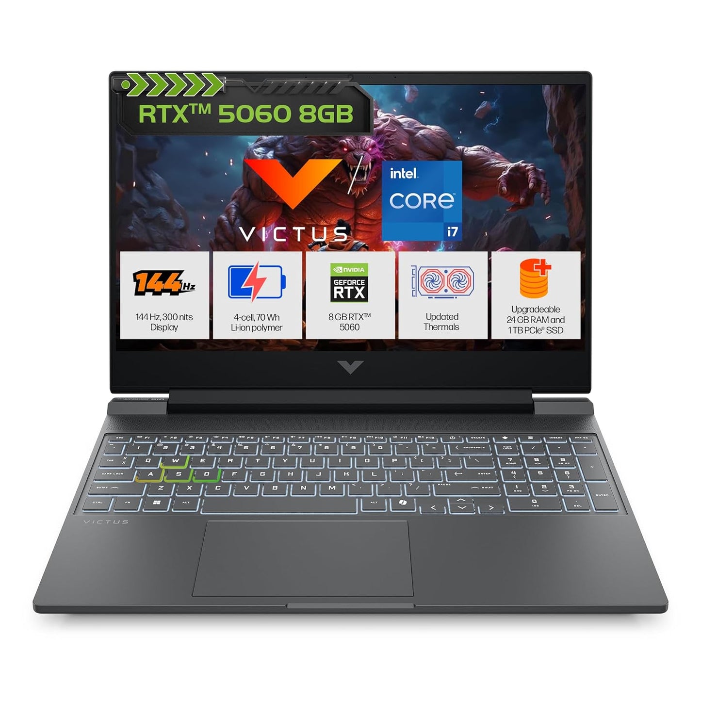 HP VICTUS 15 FA2308TX [CI7-13620H/24GB/1TB SSD/WIN11 HOME+MS24/15.6"/8GB-RTX5060 GRAPHICS/1 YEAR(S)/SILVER]
