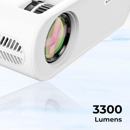 ZEBRONICS LP1000 LED FHD White Projector with 3300 Lumens Max