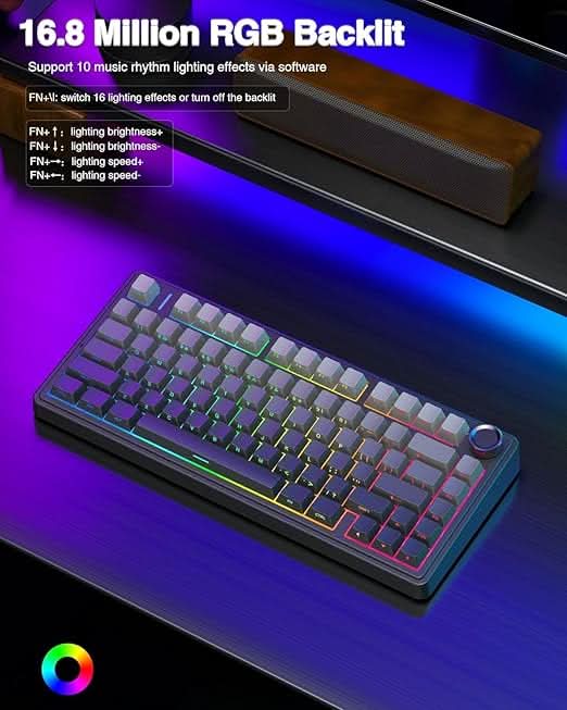 Aula F75 75% GRADIENT GREY SIDE ENCRAVED REAPER SWITCH