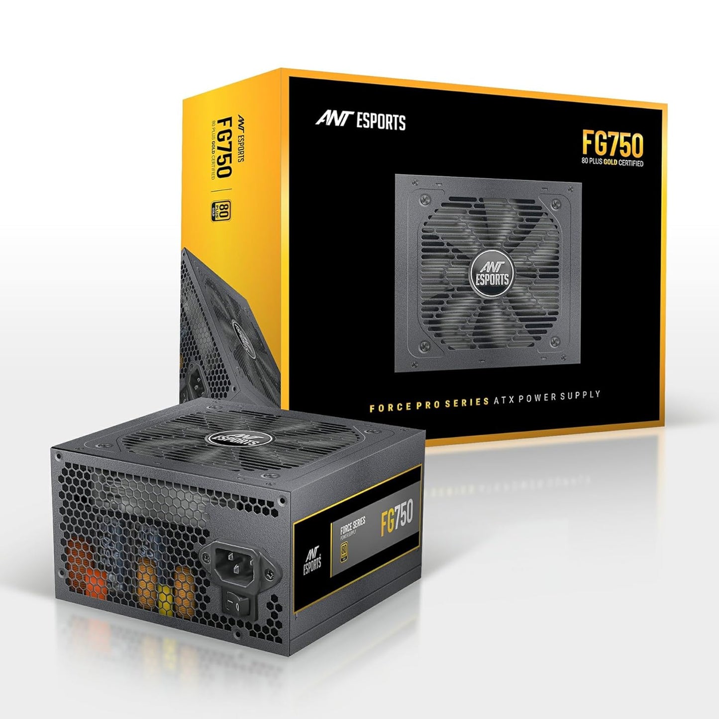ANT ESPORTS FG750 V2 GOLD 750WATT FULLY MODULAR SMPS WITH BRAIDED NYLON CABLES