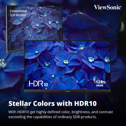 VIEWSONIC VA2709U-4K 68.58 CM (27") SUPERCLEAR IPS 4K UHD MONITOR | SINGLE CABLE SOLUTION | 65W LAPTOP CHARGE BACK | HDR10 | EYE PROTECH | DUAL SPEAKER HDMI | DP | USB-C