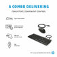 HP C2500 MULTIMEDIA SLIM USB WIRED KEYBOARD AND OPTICAL MOUSE COMBO (J8F15AA)
