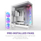 NZXT H9 FLOW RGB (2025) LARGE DUAL-CHAMBER MID-TOWER GAMING CABINET - WHITE (CM-H92FW-R1)