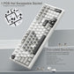 AULA F99 GRAY WHITE GRAYWOOD SWITCH MECHANICAL GAMING KEYBOARD