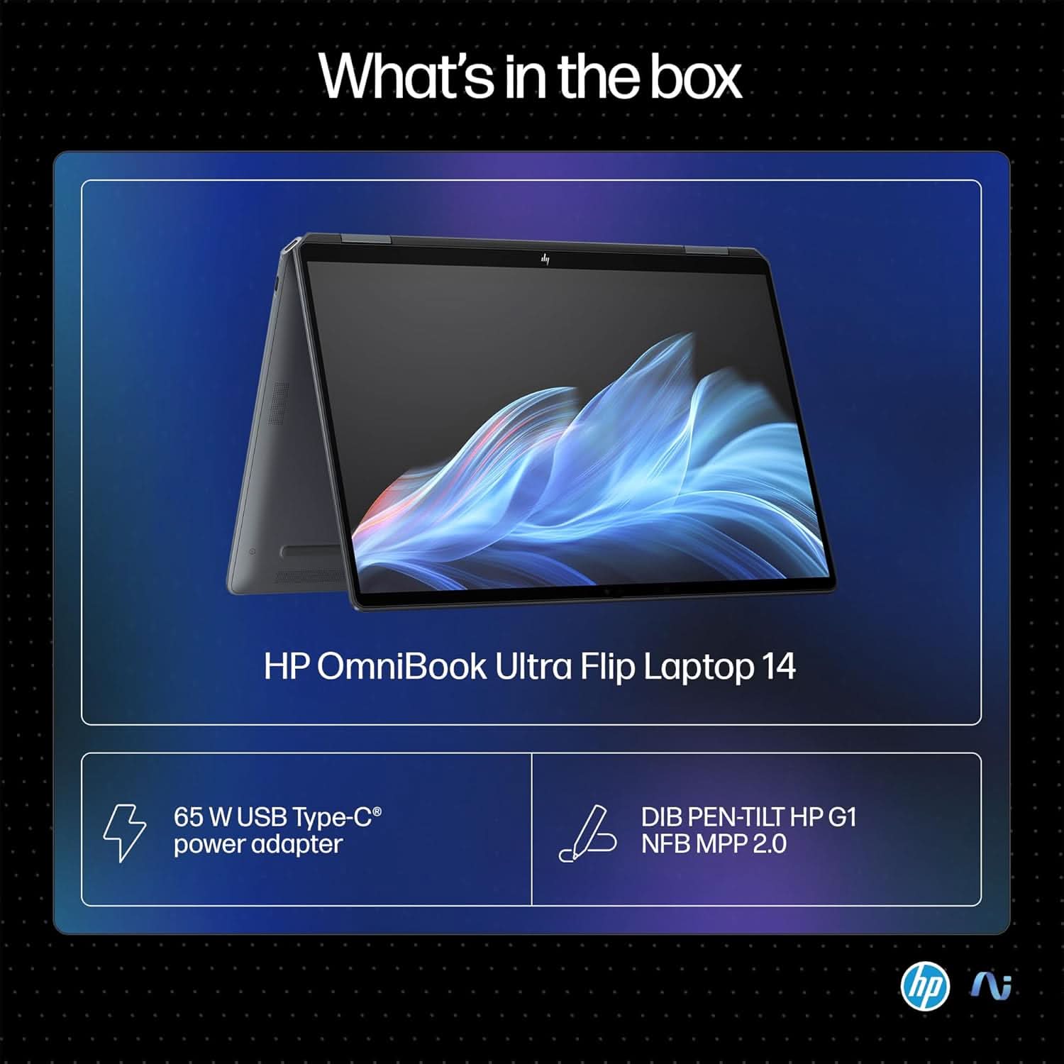 HP OMNIBOOK ULTRA FLIP NEXT GEN AI PC ULTRA 7(16GB RAM/1TB SSD/2.8K OLED 16:10 90% STBR TOUCHSCREEN 500 NITS/WINDOWS 11/9MP CAMERA/POLY STUDIO/BACKLIT KB/MSO/14 INCH (35.6CM)/GRAY/1.34KG) FH0026TU LAPTOP