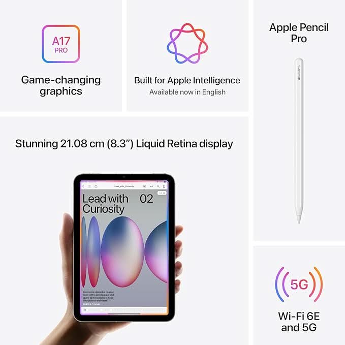 Apple iPad mini A17 Pro Wi-Fi and Cellular 512GB - Purple
