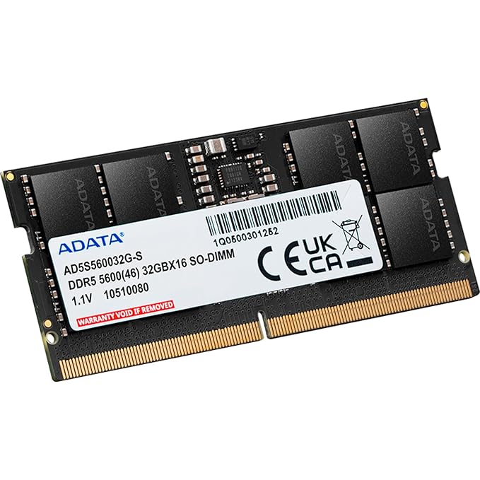 ADATA 32GB (1X32GB) 5600MHZ CL46 SO-DIMM LAPTOP RAM (AD5S560032G-S)